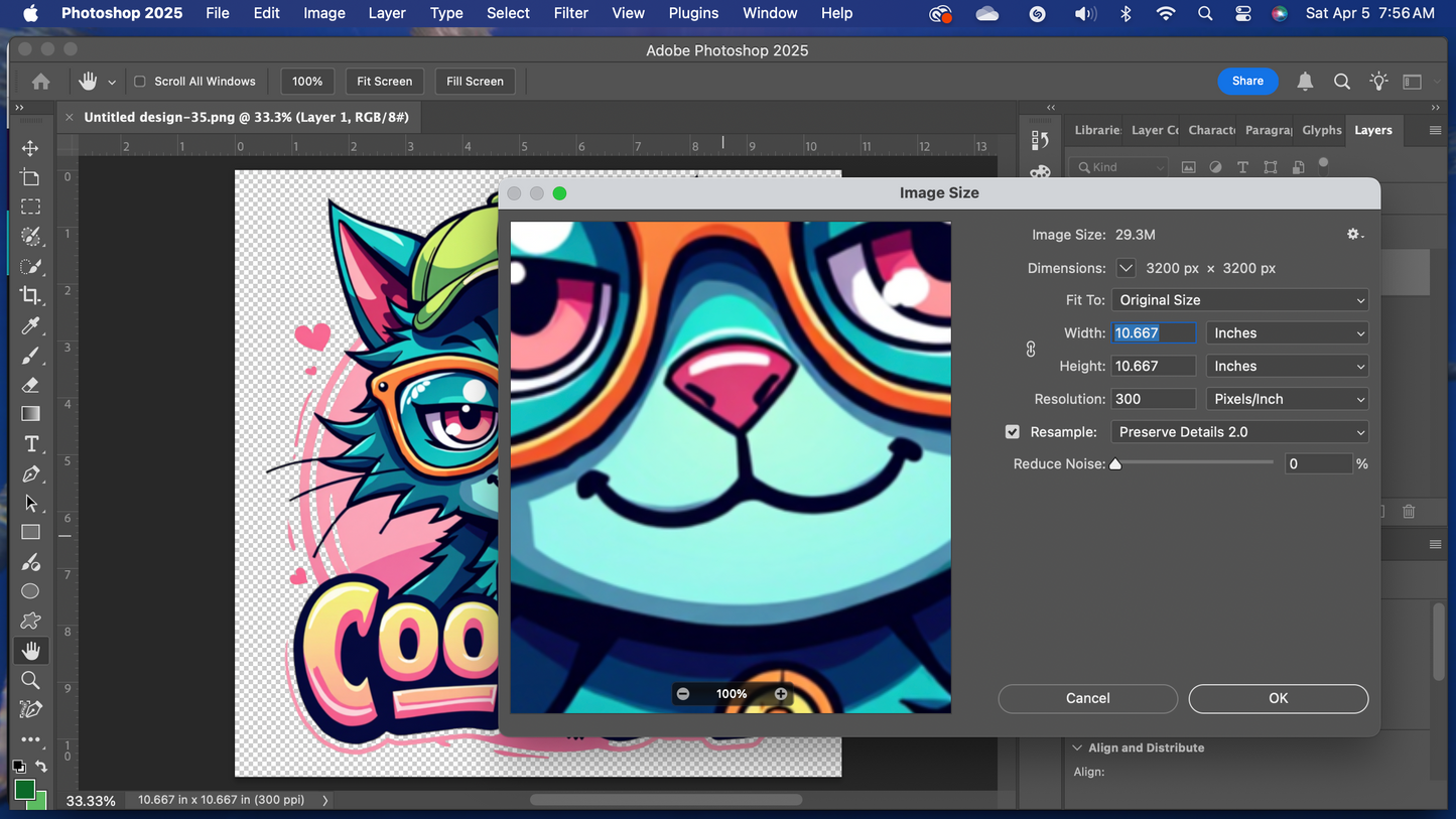 Cool Cat Pop Art t-shirt Sublimation Design