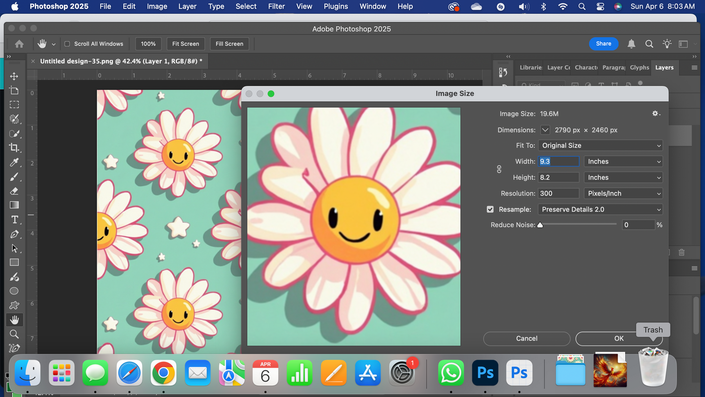 Retro Daisy Smiley Face 20oz Tumbler Sublimation PNG