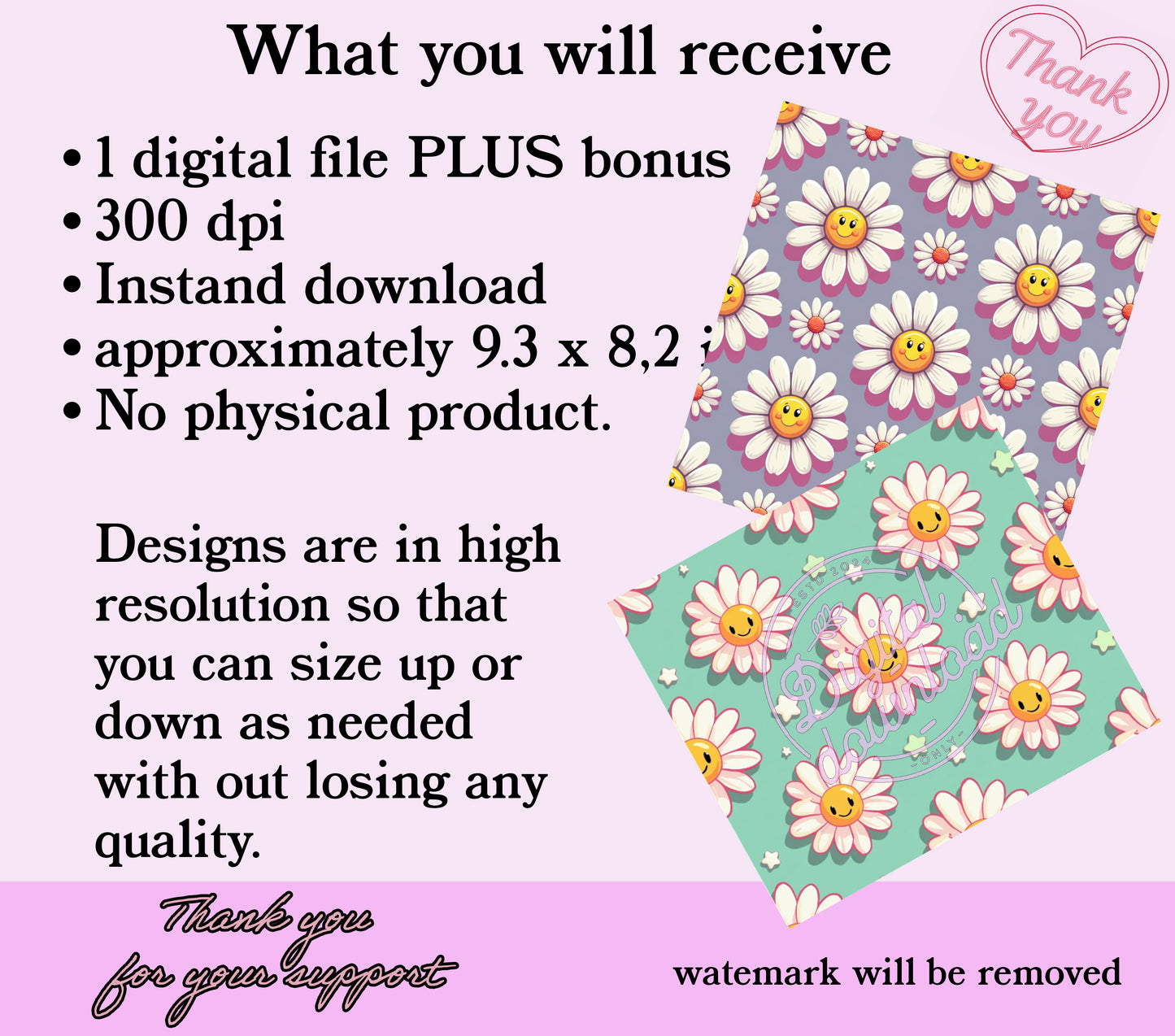 Retro Daisy Smiley Face 20oz Tumbler Sublimation PNG