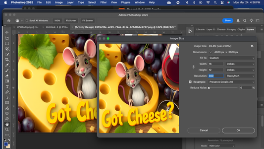 Glass Cutting Board Sublimation Design – Cute Mouse & Wine Theme 🧀🐭