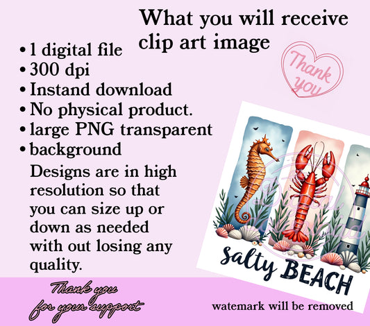 Salty Beach T-Shirt Design – Sublimation Digital Download