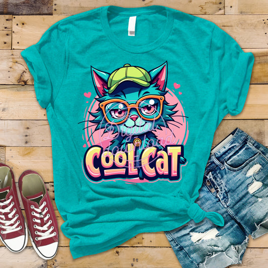 Cool Cat Pop Art t-shirt Sublimation Design