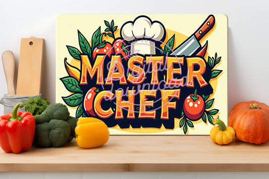 Master Chef sublimation design for glass cutting board! 👨‍🍳🔥