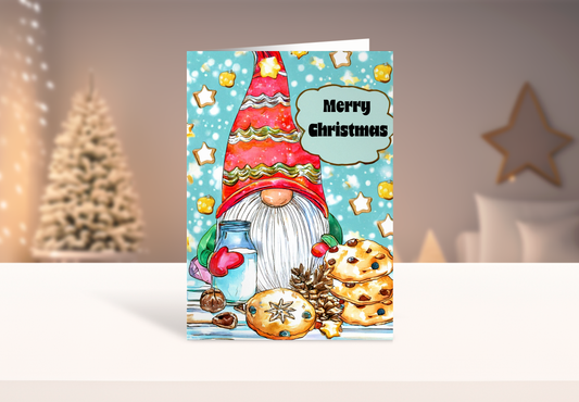 Printable Gnome Christmas Card – Fun, Cute & Bright! 🎅🎄